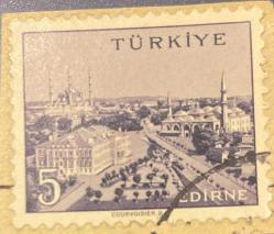 Mektup Zarfından Kesilmiş  / Postadan Geçmiş Pul Filateli - Damgalı - EDİRNE, 5 PARA - Türkiye Cumhuriyeti