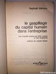 Le gaspillage du capital humain dans l'entreprise - Raphael Mahaux - Andre Gerard Marabout - Fransızca Kitap (Şirkette insan sermayesinin israfı)