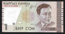 ** KIRGIZİSTAN ( 1 * SOM ) 1999 - ÇİL
