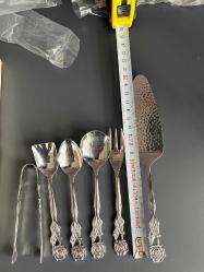 Almanya 1970 paslanmaz çelik pasta sofra takımı