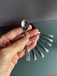 Almanya 1970ler gül desenli çay kaşığı