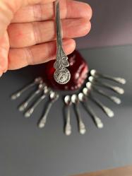 Almanya 1970ler gül desenli çay kaşığı