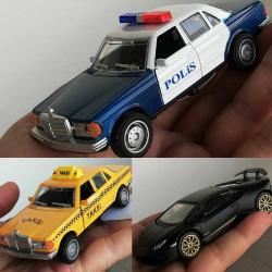 Polis arabası ticari taksi burago lamborghini metal araba set koleksiyon dekor hediye nostalji tasarım süs hobi eğlence vintage aksesuar promosyon reklam Hediyelik dekorluk retro