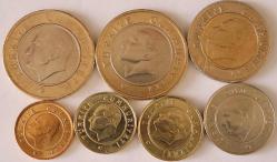 Türkiye Cumhuriyet 2018 Yılı  Para Seti 1 Lira Ters Düz  50/25/10/5/1 Kuruş  5718