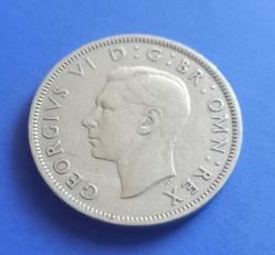İngiltere 1950 2 shilling George VI KM#878 11.06g