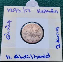 2. ABDÜLHAMİD · 2 KURUŞ · (1293/17) · KOSTANTİNİYE · GÜMÜŞ