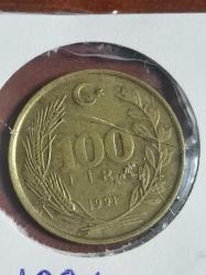 Türkiye 1991 100 lira