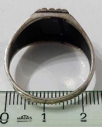 ORTA DÖNEM SANATSAL MOTİFLİ OBSİON KRİSTAL SİYAH TAŞLI MUHTEŞEM ORİJİNAL GÜMÜŞ YÜZÜK 3Ç2RR1A ÇOK NADİR