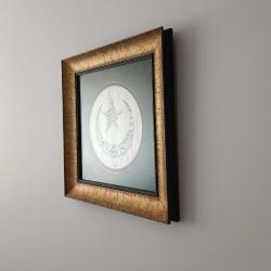 Besmele Ve Kelime-İ Tevhid Yazılı El Çekme Hat Tablo