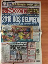 Sözcü Gazetesi, 1 Ocak 2018, Rahmi Turan, Emin Çölaşan, Muharrem İnce, Şükrü Önder, Necati Doğru, Sinan Meydan, Ayşe Sucu, All Ekber Ertürk, Yekta Gözden, Zeynep Gürcanlı, Mar Muratoğlu, Veli Toprak, Cenk Tosun, Everton, Rooney, Sam Allardyce, Oğuzhan, Wayne Rooney, Lukaku, Beşiktaş, Allardyce, Demba Ba, Babel, Fenerbahçe, Criscito, Giuliano, Neto, Eljif Elmas, Zenit, Baba Rahman, Layun, Slimani, Islam Slimani, Umut Bozok, Muhammet Demir, Berkay Ozcan, Kubilay Kanatsızkuş, Batuhan Altıntaş, Ki Sung Yueng, Jack Rodwell, Tosun, Walcott, Ings, Crystal Palace, Simon Jones, Dubaide, Domenico Criscito - İdil Koleksiyon