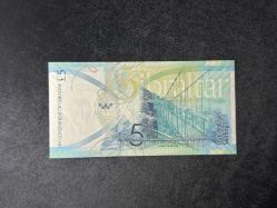 CEBELİTARIK GİBRALTAR 5 Pounds 2020 P42 UNC Çil SERİ NO B/AA 008114 ÇİL