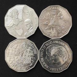 Efemera - Avustralya Hatıra 50 Cent ÇA/ÇİL (4 adet 1981-82-88-98) - kitantik - kitaLog