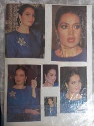 Türkan Şoray Çeşitli Gazete Dergi ve Haber Sayfalarından kesilmiş 14 adet fotoğraflı 20*30cm ebadında arkalı önlü boş kağıda yapıştırılmıştır.