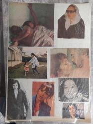 Türkan Şoray Çeşitli Gazete Dergi ve Haber Sayfalarından kesilmiş 14 adet fotoğraflı 20*30cm ebadında arkalı önlü boş kağıda yapıştırılmıştır.