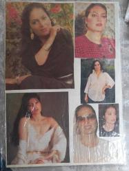 Türkan Şoray Çeşitli Gazete Dergi ve Haber Sayfalarından kesilmiş 16 adet fotoğraflı 20*30cm ebadında arkalı önlü boş kağıda yapıştırılmıştır.