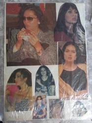 Türkan Şoray Çeşitli Gazete Dergi ve Haber Sayfalarından kesilmiş 17 adet fotoğraflı 20*30cm ebadında arkalı önlü boş kağıda yapıştırılmıştır.