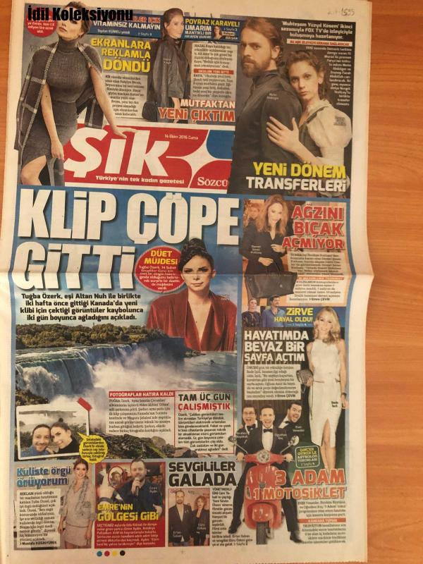 Sözcü Şık Gazetesi 14 Ekim 2016 Fahriye Evcen Hazal Kaya Tuğba  