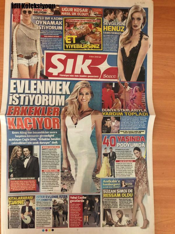 Sözcü Şık Gazetesi 11 Ekim 2016 Ivana Sert Nilay Örnek Taylan  