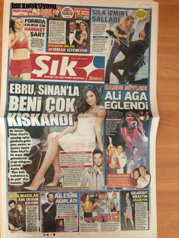 Sözcü Şık Gazetesi 3 Ekim 2016 Ayshe Brad Pitt Burcin  