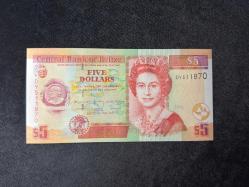 QUEEN ELİZABETH II Belize 5 Dolar 2020 UNC ÇİL  BELIZE $ 5 DOLLARS 2020