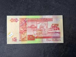 QUEEN ELİZABETH II Belize 5 Dolar 2020 UNC ÇİL  BELIZE $ 5 DOLLARS 2020