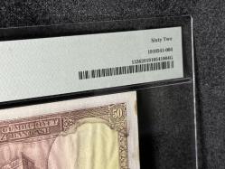 PMG 62 UNC ÇİL İnönü Batan Gemi 50 Kuruş P 133 1930 S/N A25 267263 2. EMS