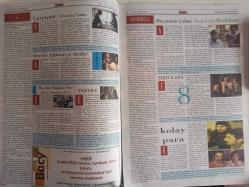 Sinema Gazetesi Haftalık Antrakt Dergisi Eki - 6-19 Aralık 2002 - Sayı:6-7 - Yüzüklerin Efendisi İki Kule Filmi - Elijah Wood - İan McKellen - Liv Tyler - Viggo Mortensen - Harry Potter Sırlar Odası Filmi - Daniel Radcliffe - Rupert Grint - Emma Watson - Dönüş Yok Filmi - Deniz Yavuz - Karel Reisz Yaşamını Yitirdi - Benim Karım Artist Filmi - Charlotte Gainsbourg - Yvan Attal - Çarpışma Filmi - Ben Affleck - Samul L. Jackson - Berlin Almanya'dadır Filmi - Jörg Schüttauf - Julia Jager - Hayatın Hakkını Ver Filmi - Taşıyıcı Filmi - Sekiz Kadın Filmi - Catherine Deneuve - İsabella Huppert - Emmanuelle Beart  - Hayatımın Çalımı Filmi - Kolay Para Filmi - Film Ödülünü SİYAD Gecesinde Alacak! - Shu Qi - Derviş Filmi - Movie Gold Sinemaları Reklamı - JBL Hoparlör Reklamı - Hayatımın Çalımı Filmi - Parminder Nagra - Keira Knightley - Jonathan RHYS Meyers - Anupam Kher fotoğraf ve haberi - Tam Takım Dergi