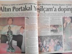 Antalya Altın Portakal Film Festivali Gazetesi Eki - 1995 Yılı - Altın Portakal'da Uluslararası Heyecan - Bu Coşkuya Ortak Olalım - Sinemalı Günler - Kötü Rollerin Altın Kalpli Dev Oyuncusu: Erol Taş - Yeşilçam'ın Devleri Antalya'da Jüri Önünde - Yaşar Sobutay - Gurur Duyuyoruz - Altın Portakal Yeşilçam'a Doping - Hasan Subaşı - Sanatçılar ve Hayranları Kucaklaşacak - Her Yıl Daha İyiye - Anlamlı Ödül - Altın Portakal Vakıfla Güçlendi - Sanat Tanrıçası - Hasan Coşkun - Nereden Nereye Geldik - 1964'den 1994'e Kadar En İyiler - Anpet Limited Şirketi Reklamı fotoğraf ve haberi - Tam Takım Dergi