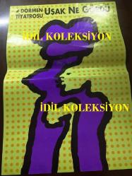 UŞAK NE GÖRDÜ? - TİYATRO AFİŞİ / POSTERİ - ORİJİNAL - 81 X 55 cm EBADINDA - DORMEN TİYATROSU - KOMEDİ 2 BÖLÜM - YAZAN: JOE ORTON - TÜRKÇESİ: TOMRİS UYAR - YÖNETMEN: NEDİM SABAN - DEKOR: OSMAN ŞENGEZER - KOSTÜM: GÜLER YİĞİT