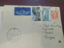 KRT124-------1947 HEYBELİADA VARIŞLI TÜRKÇE YAZILI YUNAN POSTA KARTI