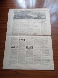 Milliyet Cumhuriyet'in 40. Yılı Özel Gazetesi - 29 Ekim 1963 - 40 Yılın Hikayesi - Cumhuriyet Devrinin Kronolojisi - Hilafet Kalkıyor - Anayasa Kabul Edildi- Terakkiperver Fırka Kapatılıyor - Atatürk Çankaya Köşkünde Latife Hanımla - Dersim Harekatına Katılan Birliğimiz Pülümür'de - İkinci Kürt İsyanı - Menemen Olayı - Dünya Güzeli Seçilen Türk Keriman Halis - İzmir Suikastı - Hatay Meselesi - İkinci Dünya Savaşı - Atatürk'ün Vefatı - Türk Askeri Kore'de - Demokrat Parti - Adnan Menderes - İsmet - Celal Bayar - Fatin Rüştü Zorlu - Kürtçülük Faaliyeti