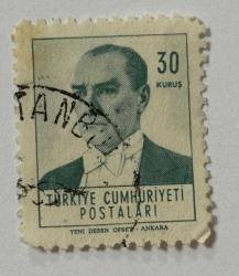 Mektup Zarfından Kesilmiş  / Postadan Geçmiş Pul Filateli - İstanbul Damgalı - ATATÜRK ANKARA , 30 KURUŞ - Türkiye Cumhuriyeti