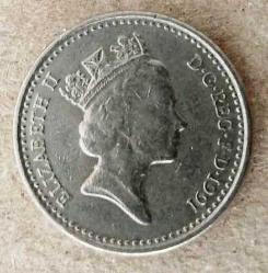 İNGİLTERE 5 PENCE 1991 KRALİÇE II. ELİZABETH (296)