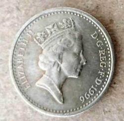 İNGİLTERE 5 PENCE 1996 KRALİÇE II. ELİZABETH (329)