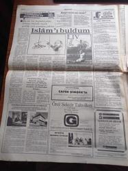 Halka Ve Olaylara Tercüman Gazetesi - 21 Temmuz 1985 - Yavuz Donat - Rauf Tamer - Taha Akyol - Danimarkalı Müslümanlar - Teknik Direktör Veselinoviç Şampiyon Ya Fenerbahçe Ya Beşiktaş - Selçuk Yula - Abdülkerim Durmaz - Bulgar Casusu Ali Yusufov'un Sonu - Milliyetçi Demokrasi Partisi Genel Başkanlığından Ayrılan Turgut Sunalp Süleyman Demirel'e Asla Karşı Olmadım - TV'nin En Pahalı Dizisi Mardin Münih Hattı - Tanju Gürsu - Turgut Özal Sezar Hastalığına Yakalandı