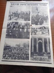 Son Posta Gazetesi - 11 Kasım 1953 - Gazi Mustafa Kemal Atatürk Ölümünün 15. Yıldönümünde Ebedi İkametgahı Anıtkabir'e Nakledildi - Atatürk'ü Kurtardığı Vatan Toprağına Tevdi Ettik - Cumhurreisi Celal Bayar'ın Millete Hitabesi - Atatürk'ün Anıt Kabre Nakil Merasimi Dört Buçuk Saat Sürdü - Balkan Paktı Konferansı Başladı - Ankara'da Yapılan Merasimden Resimler - Adnan Menderes - Etnografya Müzesi