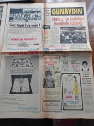 Günaydın Gazetesi - 7 Ekim 1974- Hicran Öğretmeni Tabanca Zoru İle Kaçırdılar - Kıbrıs'taki Askerlerimize Moral Konseri - Hülya Süer - İstanbul'un Kurtuluşu Törenlerle Kutladı - İstanbul Belediye Başkanı Ahmet İsvan - Gaz Tüpü Kuyruğu - İstanbul Valisi Namık Kemal Şentürk - Lider Fenerbahçe'den İlk Puanı Adana Demirspor Aldı - Fatih'in Fedaisi Kara Murat - Cumhuriyet Bayramını Kıbrıs'ta Kutluyoruz - Galatasaray Bursa Engelini Kolay Aştı -  Dadaş Hasan Çizgi Roman - Ahmet Enünlü Halterde Dünya Şampiyonu - Muazzez Turing