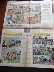 Günaydın Gazetesi - 7 Ekim 1974- Hicran Öğretmeni Tabanca Zoru İle Kaçırdılar - Kıbrıs'taki Askerlerimize Moral Konseri - Hülya Süer - İstanbul'un Kurtuluşu Törenlerle Kutladı - İstanbul Belediye Başkanı Ahmet İsvan - Gaz Tüpü Kuyruğu - İstanbul Valisi Namık Kemal Şentürk - Lider Fenerbahçe'den İlk Puanı Adana Demirspor Aldı - Fatih'in Fedaisi Kara Murat - Cumhuriyet Bayramını Kıbrıs'ta Kutluyoruz - Galatasaray Bursa Engelini Kolay Aştı -  Dadaş Hasan Çizgi Roman - Ahmet Enünlü Halterde Dünya Şampiyonu - Muazzez Turing