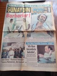 Günaydın Gazetesi - 26 Ağustos 1974 - Fenerbahçe Sivasspor'u Yendi - Fatih Terim'in Transferi İçin Galatasaray Adana Demirspor Maç Yaptı - Turan Güneş'i Kandıralı Hemşehrileri Cenevre Mehmetçiği Diye Karşıladı - Rumlar Arkadaşımız Adem Yavuz'u Otomatik Tüfekle Tarayarak Bu Hale Getirdiler - Kıbrıs Harekatı - Koramiral Hilmi Fırat 30 Ağustos'ta Oramiral Oluyor