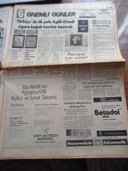 Günaydın Gazetesi - 14 Ağustos 1981 - İşte Bu Da Futbol Balesi - İstanbul Tenis Turnuvası - Kaçma Hazırlığı Yapan Mehmet Ali Ağca'nın Cezaevi Değiştirildi - Bir Ay Önce Evlenen Sezen Aksu İki Ay Sonra Anne Olacak - Tuncay Mataracı Öldürüleceğini İleri Sürdü - Türkiye'de İlk Pulu Agah Efendi Sigara Kağıdı Üstüne Bastırdı