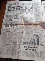 Günaydın Gazetesi - 2 Eylül 1984 - Galatasaray'ın Yüzü Bu Sefer Güldü - Erdal Keser - Fenerbahçe Artık Kampa Girmeyecek - Suudi Arabistan Kralı'nın Kardeşi Türkiye Gezisini Yarıda Kesti - Türk İş Genel Sekreteri Sadık Şide - Çalışma Ve Sosyal Güvenlik Bakanı Mustafa Kalemli Emeklilik Yaşı 55'e Çıkacak - Filistin Kurtuluş Örgütü Temsilcisi Ebu Firaz'a Ankara'da Suikast Planı - Ünlü Wolkswagen Zarar Ediyor - Bitlis Sigarası İstanbul'da Satılmayacak