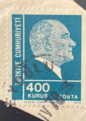 Mektup Zarfından Kesilmiş  / Postadan Geçmiş Pul Filateli - 1978 Damgalı - ATATÜRK , 400 KURUŞ - Türkiye Cumhuriyeti