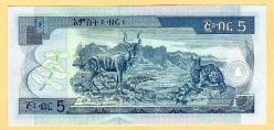 ETİYOPYA Ethiopia 5 Birr 2009-2017 P 47 UNC ÇİL