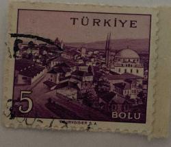 Mektup Zarfından Kesilmiş  / Postadan Geçmiş Pul Filateli -  Damgalı - BOLU, 5 PARA - Türkiye Cumhuriyeti