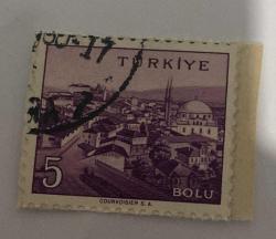 Mektup Zarfından Kesilmiş  / Postadan Geçmiş Pul Filateli -  Damgalı - BOLU, 5 PARA - Türkiye Cumhuriyeti