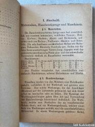 Tischler (Schreiner) Arbeiten - Sammlung Göschen  - Professor E. Viehweger - Vereinigung wissenschaftlicher Verleger - Almanca Kitap (Zamana Dayalı Yıpranmaları Mevcuttur)