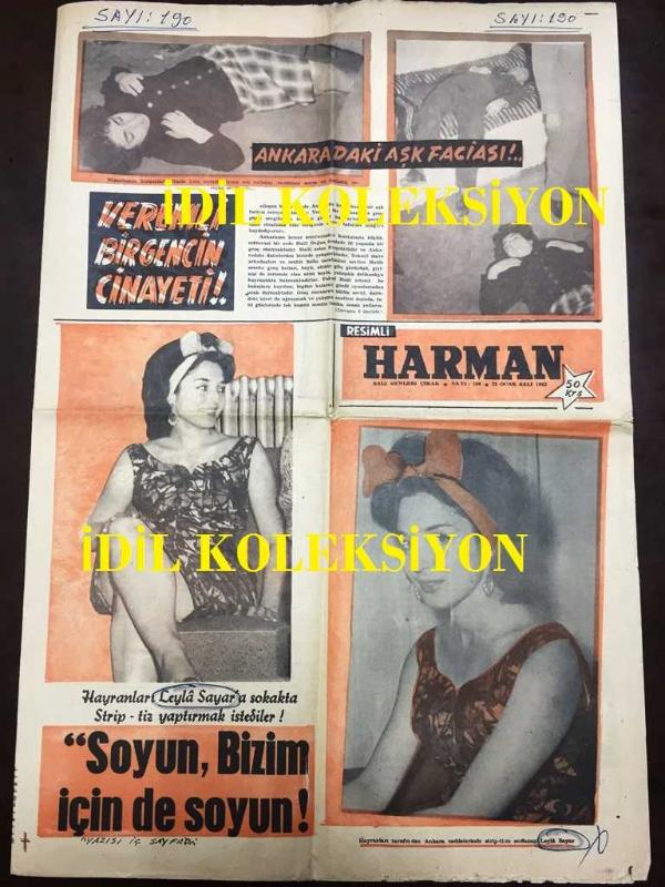 HARMAN GAZETESİ 23 OCAK 1962 SAYI 190 LEYLA SAYAR VEREMLİ  