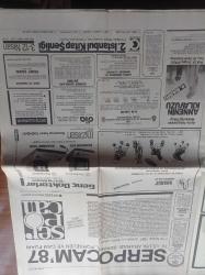 Hürriyet Gazetesi - 7 Nisan 1987 - Burhan Çaçan - Muazzez Abacı - Sibel Can - Feyyaz Uçar - Abdülkerim Durmaz'a Transfer Yasak - Fenerbahçeli Müjdat Yetkiner Galatasaray İle Flört Ediyor - Benim Yeşilçam'ım Yazı Dizisi - Bestekar Ercüment Berker  Liseli Fatma'ya Araba İle Çarptı - Partilerde Seçim Alarmı - Avrupa Ekonomi Topluluğu - Yunan Fantomu Samsun Feribotuna Dalış Yaptı