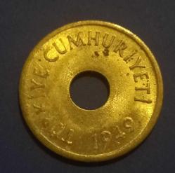 1949 Delikli 1 Kuruş