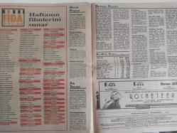Sinema Gazetesi Filmcilik ve Sinemacılık Dergisi - 7-13 Aralık 1992 - Bu Yılki Program Çok Görkemli - Orhan Pamuk'la Söyleşi - Red Kit Filmi - Terence Hill - Clichy'de Sessiz Günler Filmi - Claude Chabrol - Henry Miller - Bir Çizgi-Roman Uyarlaması: Rocketer - Hollywood Doktoru Filmi - Michael J. Fox - Para mı, yoksa? - Kırılma Noktası Filmi - Keanu Reeves - Patrick Swayze - Gary Busey - Genç Ölmek Filmi - Julia Roberts - Campbell Scott - Gizli Yüz Filmi - Zuhal Olcay - Fikret Kuşkan - Tehlikeli Saatler Filmi - Anthony Hopkins - Rocketer Filmi - Bill Campbell - Alan Arkın - Şafak Filmi - Nastassja Kinski - Gençlik Ateşi Filmi - Alan Parker - Hoş Bir Sürpriz: Maselli, Nastassja Kinski ve ''Şafak'' - İkiz Kan Filmi - Geoffrey Lewis - Bolo Yeung - Haftanın Filmleri - Sarı Darbe Filmi - Marianne Taylor - Dale Jacoby - İsterik Filmi - Dalila Dilazzaro - 11. Uluslararası İstanbul Film Festivali Bölümleri - Vestel Müzik Seti Reklamı fotoğraf ve haberi - Tam Takım Dergi